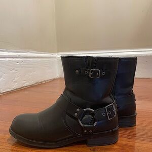 Girl Steve Madden Moto Boots size 12 Black